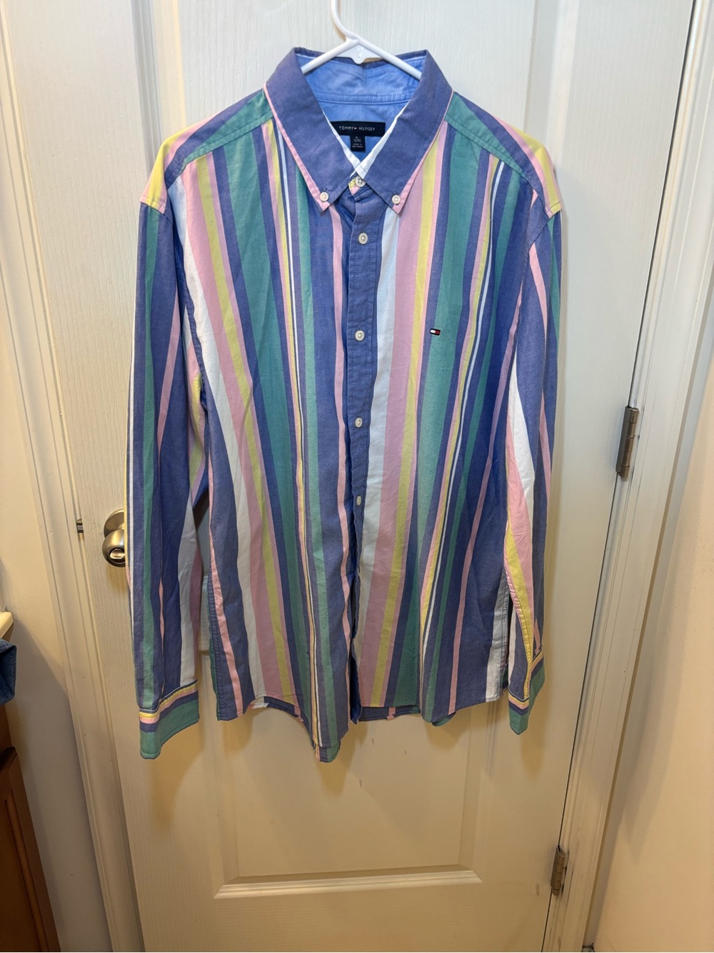 Tommy Hilfiger Vintage Button-Down Long Sleeve Shirt Multi Color Xl 90s
